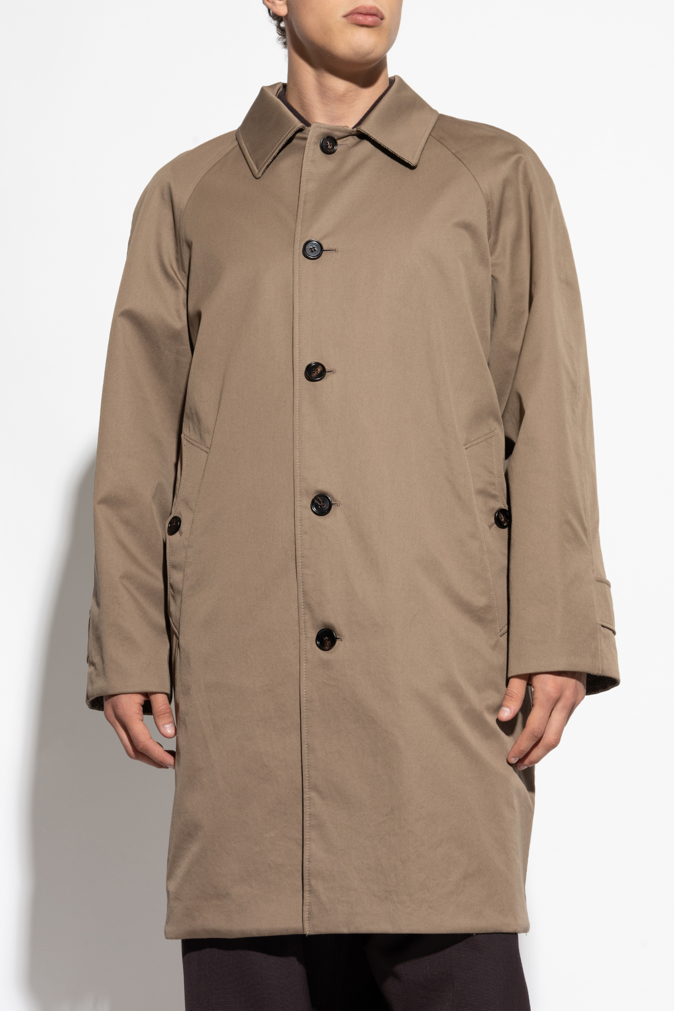 【格安】 Burberry stand fall collar coat Green Jacket with corduroy collar Burberry - Vitkac AS